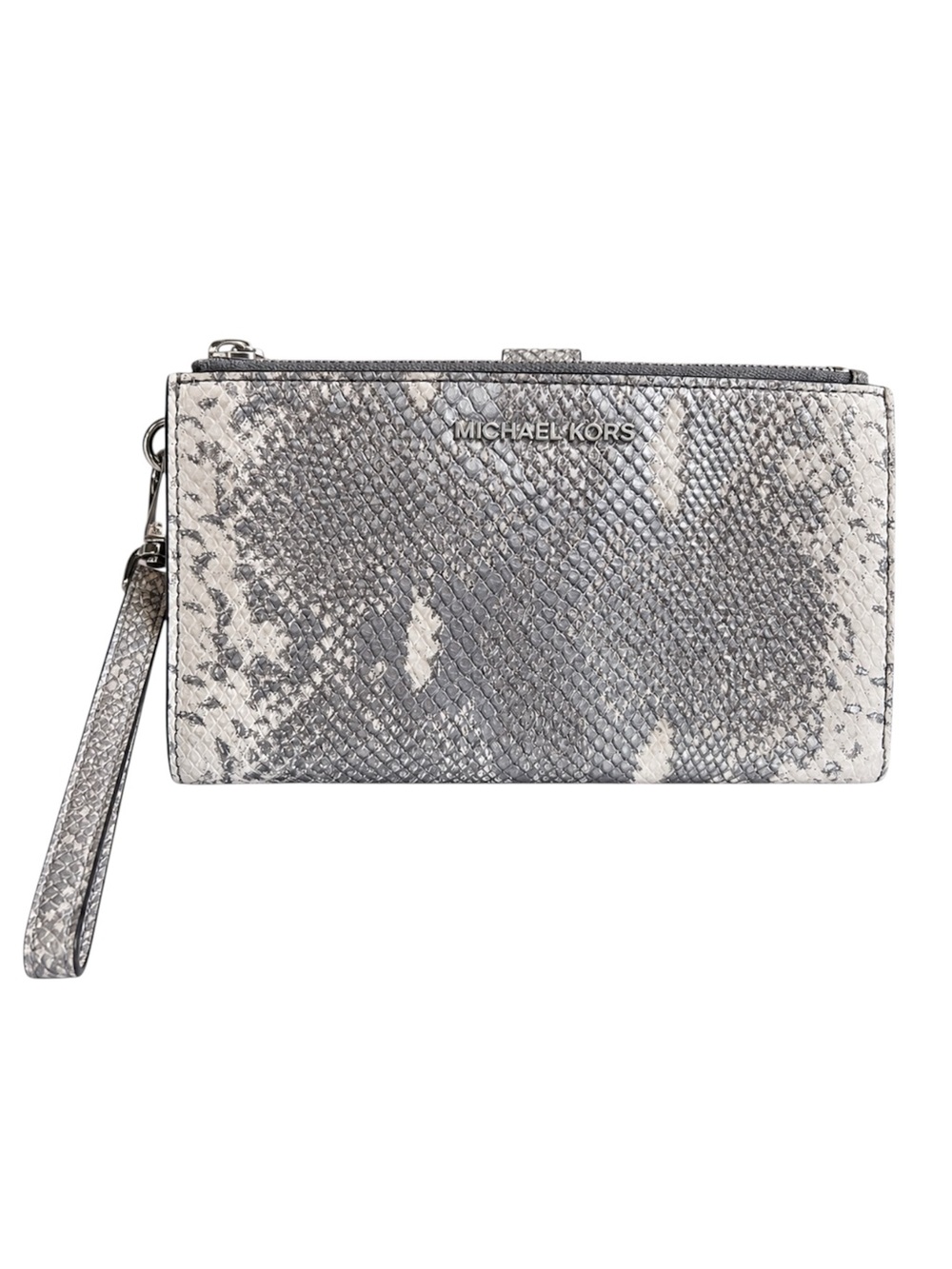 Michael Kors Snake Python Embossed Double Zip Wristlet Wallet NWOT